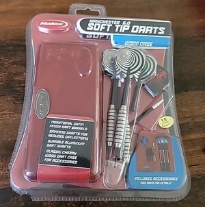 Halex Soft Tip Aluminum Darts Manchester 5.0 18 Grams Set of 3 w/Wood Case